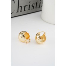 By Zeyna Aksesuar Kadın Vip Seri 1.8 cm Oval Model Küpe