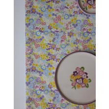 Elly House Spring Süet Çiçekli Runner 40X140CM