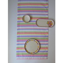 Elly House Spring Süet Çizgili Runner 40X140CM