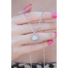 Style Of Carmen 316L Çelik Gümüş Renk Açılır Midye Model Kadın Kolye