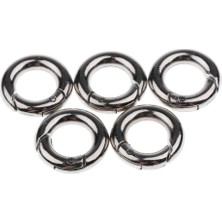 Lonni 5x Yuvarlak Klip Hook Mini Carabiner Anahtar Kezleri Teyze Kamp Kamp Yürüyüş Balıkçılık 20mm (Yurt Dışından)