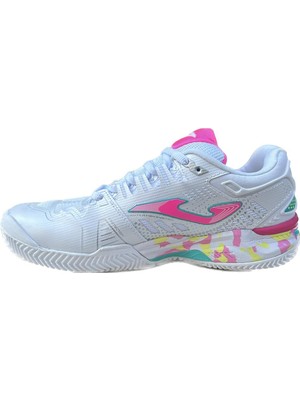 Joma Slam Junior 2332 Beyaz Pembe Çocuk Tenis Ayakkabısı