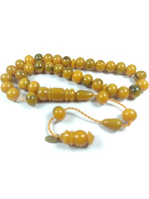 İskeçe Tesbih Junaid Hassan Usta İşi İmzalı Mühürlü Sıkma Kehribar Model No 2777