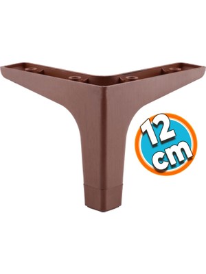 Nzb Mobilya Kanepe Çekyat Sehpa Tv Ünitesi Koltuk Ayağı 12 cm Ceviz Baza Ayak