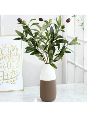 Nettenevime Yapay Zeytin Dalı 45CM 4 Meyveli Yapay Çiçek