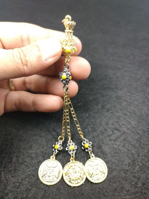 Iskeçe Tesbih Alman Gümüş Tesbih Püskülü