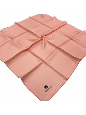 Vissona %100 Twill İpek Düz Eşarp Siyah Renkli 90x90 Eşarp Dikim Şekli : El Dikişi