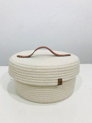Boheme Bag Düzenleyici Kapaklı Sepet 25X15 cm El Yapımı