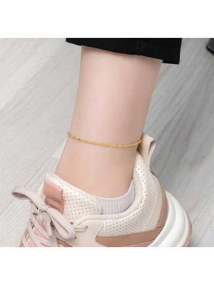 MONAROZA  Gümüş Gold Kalemli Halhal