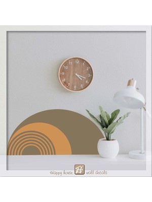 Kt Grup Boho Tarzı Yarım Daireler ve Gökkuşağı Duvar Sticker Seti