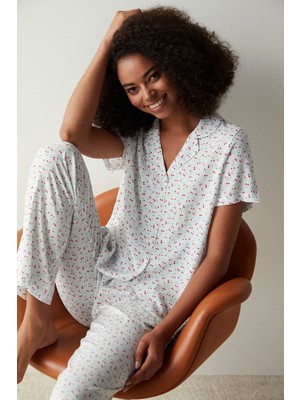Ents Cherries Gömlek Pantolon Pijama Takımı