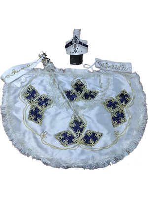 Kostumbu Kostümbu Sünnet Kıyafeti Seti 6 Parça Krem Lacivert BKL2254 2254BKL