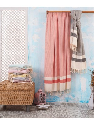 Pier Peştemal (PEMBE) %80 Pamuk %20 Bambu 95x180cm. Banyo Havlusu, Plaj Havlusu