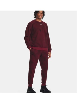 Under Armour Ua Rival Fleece Printed Crew Bordo Erkek Sweatshirt 1379756-600