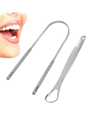 Schulzz 2 in1 Medisteel Çelik Profesyonel Dil Temizleyici Set