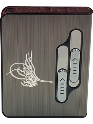 Tusah USB Şarjlı Elektronik Çakmak Taşınabilir Sigara Paketi Muhafaza Kutusu Osmanlı Tura