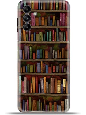 Cupcase Samsung Galaxy A04S Kılıf Esnek Silikon Kamera Koruma 4K Desenli Özel Tasarım - Kütüphane