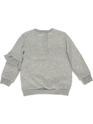 Panço Kız Bebek Volan Detaylı Sweatshirt