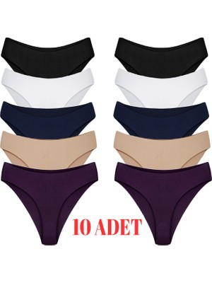 bleu petite 10'lu Paket Lazer Kesim Dikişsiz Kadın Külot