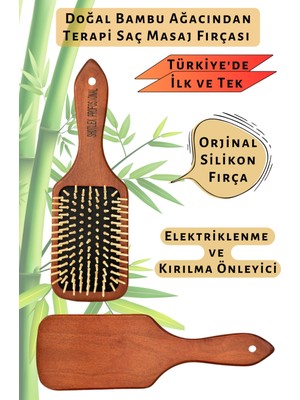 IKT Shotlex Doğal Bambu Terapi Saç Masaj Tarağı