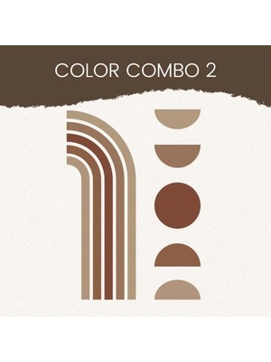 Kt Grup Boho Yarım Kemer Ve Daireler Duvar Sticker Seti