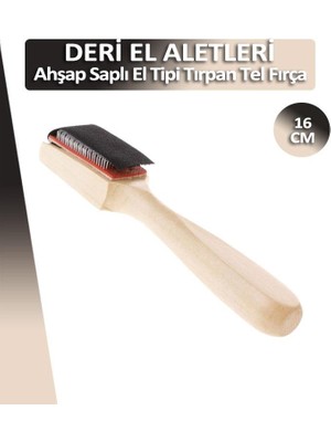 Dopar Ahşap Saplı El Tipi Tırpan Tel Fırça 16 cm
