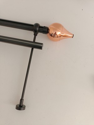 Bese Home Piramit Tek Raylı Metal Rustik Perde Askısı Perde Kornişi Perde Aksesuarı