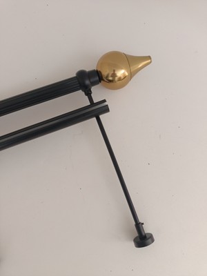 Bese Home Piramit Çift Raylı Metal Rustik Perde Askısı Perde Kornişi Perde Aksesuarı