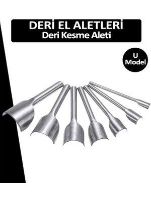 Dopar U Model Deri Kesme Aletleri Seti 6 Adet Paslanmaz Çelik