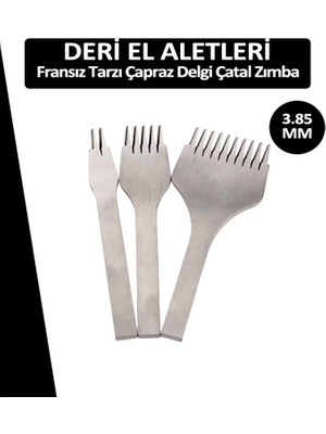 Dopar Fransız Tarzı Çapraz Çatal Zımba 3.85 mm
