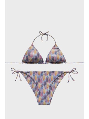 Slipstop Inna Kolay Kuruyan Uv Korumalı Desenli Bikini Bayan Bikini SM22140039