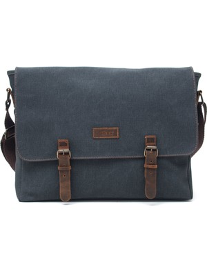 Gillario Kanvas Deri 15.6 Inch Postacı Laptop Çantası - DESIGN03