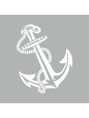 Reysa Tasarım Denizci Çapası Sticker Beyaz 20X20 cm