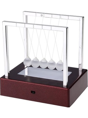 Mergen Newton Denge Topu Masaüstü Cam Top Sarkaç Oyuncak Dekorasyon (Büyük Boy)