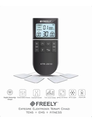 Freely KTR-2610 Şarjlı Elektronik Terapi Cihazı Hafif ve Dayanıklı TENS-EMS-Fitness Kullanımı