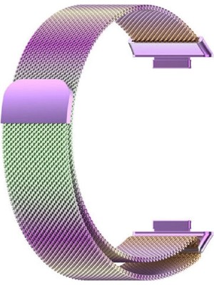 Nezih Case Huawei Watch Fit 2 Uyumlu Metal Örgü Hasır Mıktanıslı Pratik Kordon