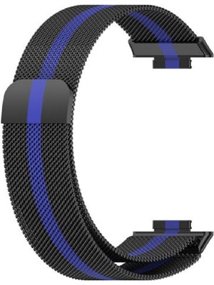 Nezih Case Huawei Watch Fit 2 Uyumlu Metal Örgü Hasır Mıktanıslı Pratik Kordon