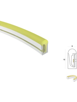 Ema Dükkan 12V Neon LED Trafolu Esnek Neon LED Aydınlatma Trafolu Tak-Çalıştır Neon Şerit LED