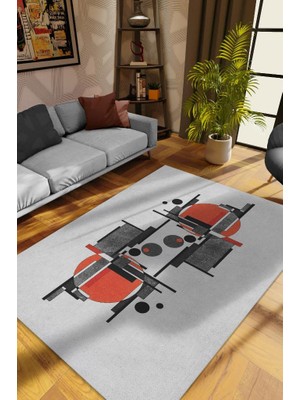 Homshtag Simetrik,Geometrik Oturma Odası Halısı,Sanatseverler İçin,Pamuklu Dokuma Tabanlı Halı