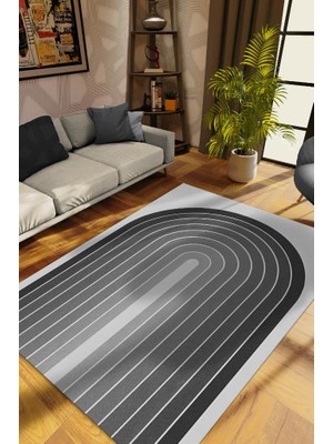 Homshtag Kapılar, Gri Oturma Odası Halısı Minimalist Mutfak Halısı Geometrik Salon Halısı