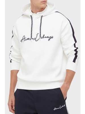 Armani Exchange Logo Yazılı Pamuklu Kapüşonlu Regular Fit Sweat Erkek Sweat 6rzmld Zjzgz 1116