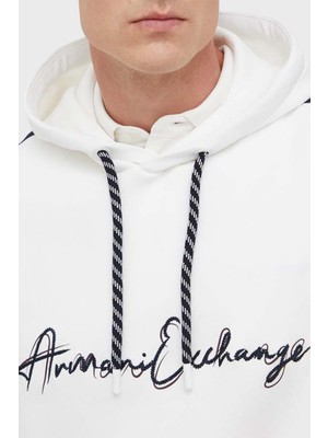 Armani Exchange Logo Yazılı Pamuklu Kapüşonlu Regular Fit Sweat Erkek Sweat 6rzmld Zjzgz 1116