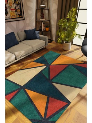 Homshtag Üçgenler,Geometrik Halı,Renkli Mutfak Halısı,Şekilli Genç Odası Halısı,Dokuma Tabanlı Halı