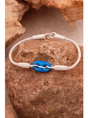 Sümer Telkari Süryani Nazar Boncuğu Kazaziye Işlemeli Gümüş Bileklik 4375