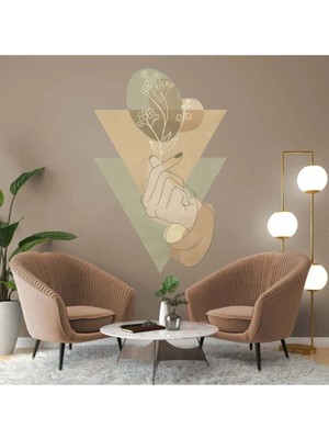 Kt Grup Boho Soyut Sanat Duvar Sticker