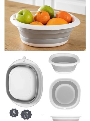 Bee Home 2li Katlanır Badya Leğen Set 5lt-10lt