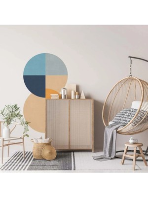 Kt Grup Boho Yarım Daireler ve Dilimler Duvar Sticker