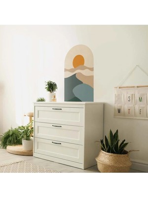 Kt Grup Boho Gün Doğumu Manzara Duvar Sticker