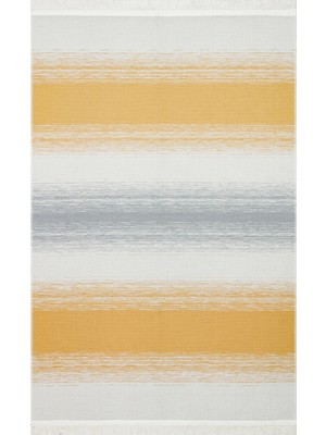 Eko Halı Arya Craft Arc 03 Grey Yellow Hav Toz Vermez Yıkanabilir Modern Desenli Dokuma Kilim