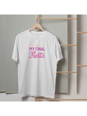 Mor Mürekkep My Final Fiesta Yazı Baskılı Kadın Tshirt